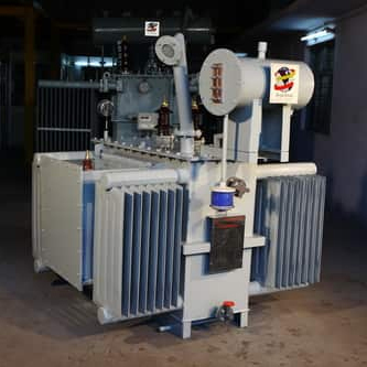 OLTC Distribution Transformer - Metal, Three Phase, 440 High Voltage, 330 Low Voltage | Electrical Transformer for Electric Usage