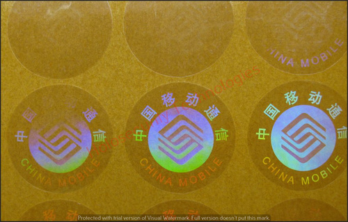 Transparent Holograms Labels