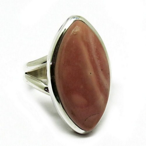 Magic Lake Pink Rhodochrosite 925 Sterling Silver Gemstone Ring