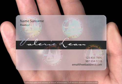 Transparent Holography Card Overlay