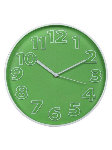 Decorative Funky Wall Clock - Plastic, 28.4 cms Dial Size | Durable, High-Quality Fibre, Vibrant Colors, Reliable Machinery