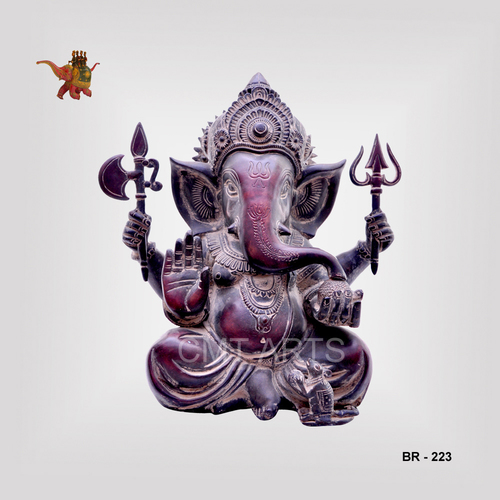 Brass Ganesha Dimension(L*W*H): 12"