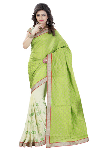 Green Stone Work Saree