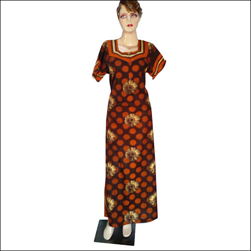 Brown Cotton Nighty
