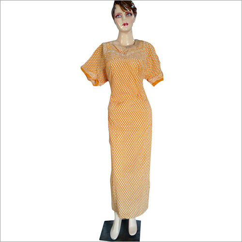 Yellow Cotton Nighty