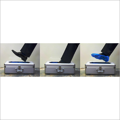 Silver Shoe Cover Dispenser To Automatically Wrap Shoe In Hospitals Available
