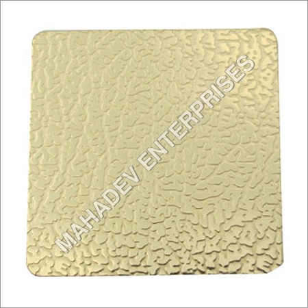 Embossed Gold Stainless Steel Sheet