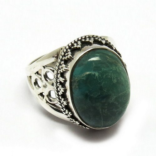 Excellent Quality Green Turquoise 925 Sterling Silver Gemstone Ring Gender: Women