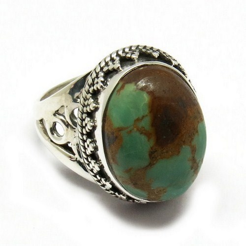 Green Beauty Turquoise 925 Sterling Silver Gemstone Ring Gender: Women