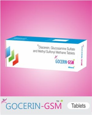 Gocerin-Gsm Tablet Ingredients: Diacerein-50 Mg + Glucos- Amine 750Mg