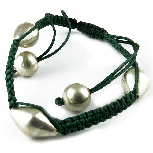 Plain Silver Beads Bangle - 925 Sterling Silver Fashionable Modern Bracelet for Men Women & Unisex Perfect for Anniversaries Weddings & Gifts