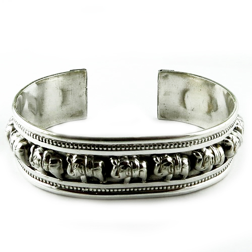 Fashion Elephant Shape Plain Silver 925 Sterling Silver Bangle Unique Silver Jewelry