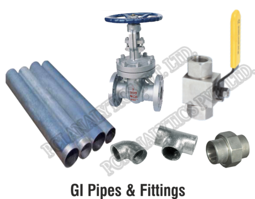 Silver And Grey Gi Pipes & Fittings