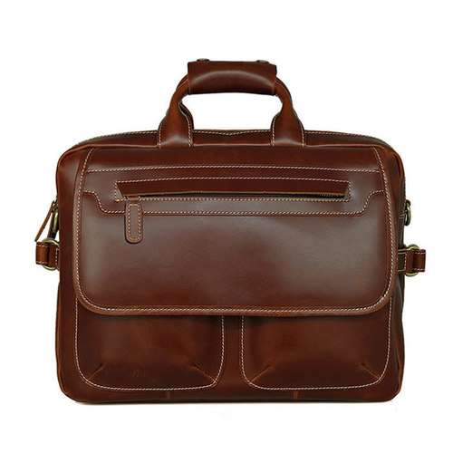 Reddish Brown Leather Briefcase
