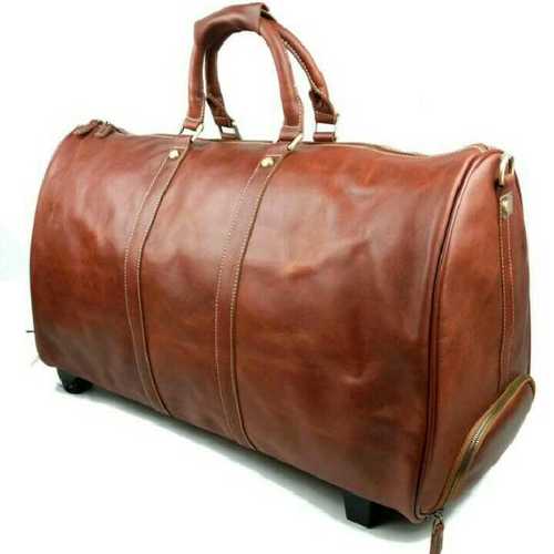 Goat leather luggage bag
