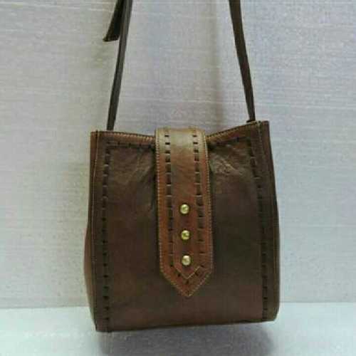 Pattern Beaded Goat Leather Bag