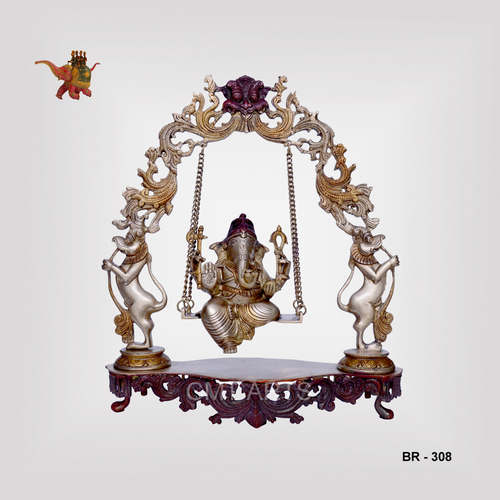 Brass Ganesha Jhula Dimension(L*W*H): 14" Inch (In)