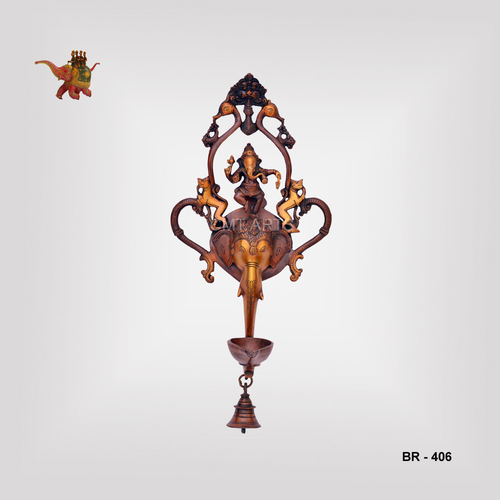 Brass Ganesha Hanging Dimension(L*W*H): 14"
