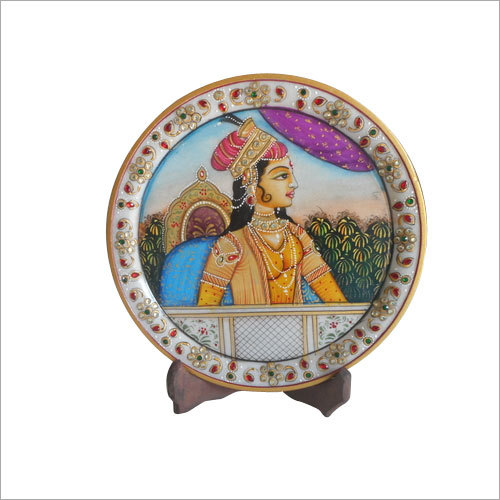 Decorative Plate with Rajasthani Painting