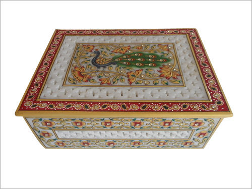 Jewellery Box with Peacock Design