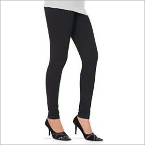 Black Cotton Lycra Leggings