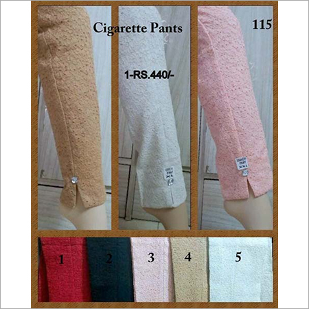 White Ladies Cigarette Pants at Best 