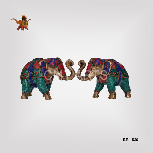 Brass Stone Elephant Dimension(L*W*H): 6" Inch (In)