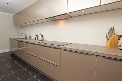 Champagne High Gloss Acrylic Kitchen Units