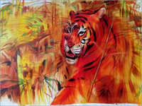 Tiger Watercolor Painting