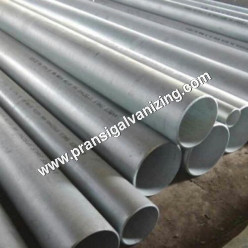 Galvanized Pipes - Iron Material, Round Shape, Silver Color | High Quality, Durable Galvanized Surface Treatment