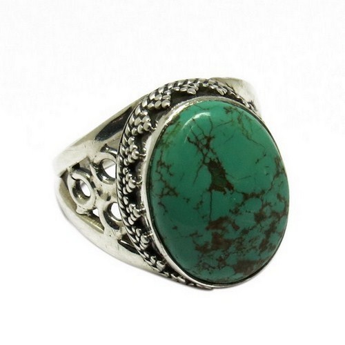 Green Beauty Turquoise 925 Sterling Silver Gemstone Ring Gender: Women