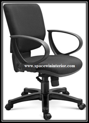 Office Chair - Fabric, Plastic, Metal | Ergonomic Design, Adjustable Height, Five-Star Base, Caster Wheels