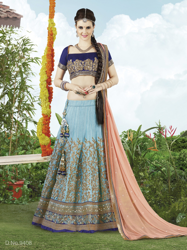 Sky Blue Latest Collection Lehenga Choli