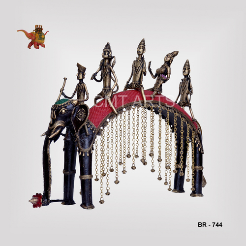 Brass Elephant Ram Set Dimension(l*w*h): 17"