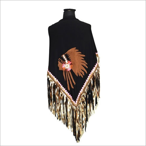 Women's Fancy Poncho - Wool Blend, 50x60 Inches, Black | Embroidered, Soft Texture, Shrink Resistant, Fringe 6 Inches