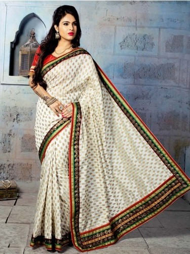 Off White Silk Saree