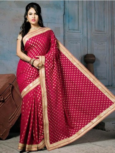 Pink Silk Saree