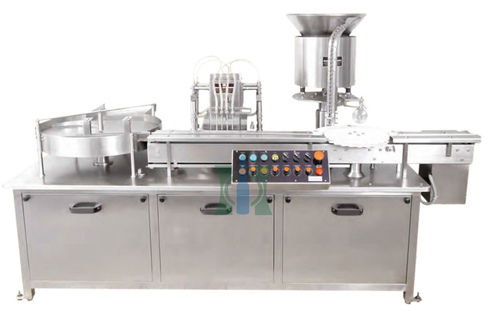 Six Head Vial Filling And Rubber Stoppering Machine
