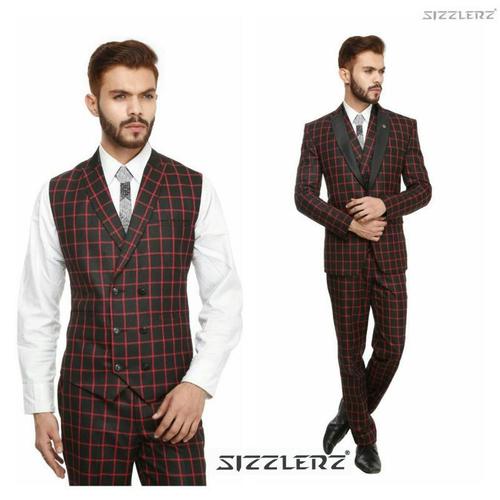 Men Check Suits