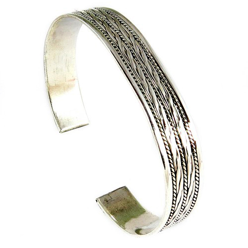 Bracelets Engraving Plain Silver Kada 925 Sterling Silver Bangle, Silver Bangle