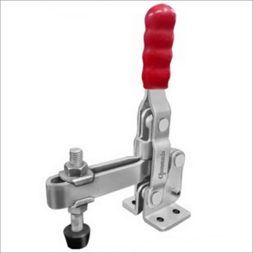 Vertical Handle Toggle Clamps Ce-V Series Flange Base - Color: Silver