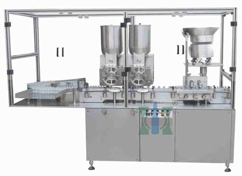 Aseptic Dry Powder Filling With Rubber Stoppering Machine