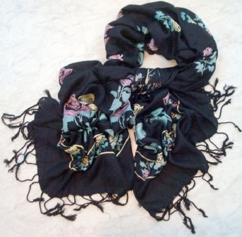 Viscose Lycra with embroidery Scarves Viscose Lycra with embroidery Scarves