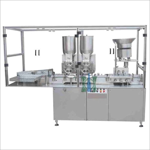 Double Wheel Sterile Powder Filling Machine For Pharmaceuticals Capacity: 5ml To 100ml Vial Kg/hr