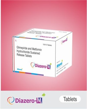 Diazero-M Tablet Ingredients: Glimepiride-2Mg + Met- Formin 500 Mg(S.R).
