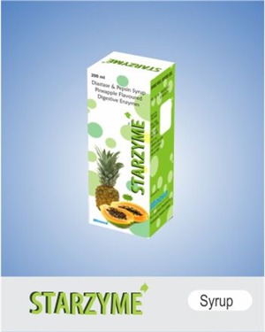 STARZYME Syrup - Diastase (1:1200) & Pepsin (1:3000), Prevents Loss of Appetite, Reduces Stomach Fullness, Bloating & Flatulence