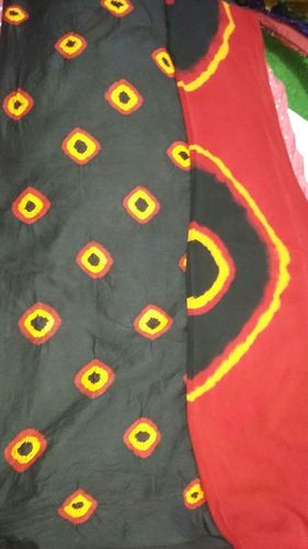 Dry Cleaning Cotton Silk Dress Material Pure Bandhej