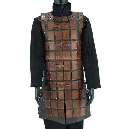 Brigandine Leather Jacket Medieval Costume