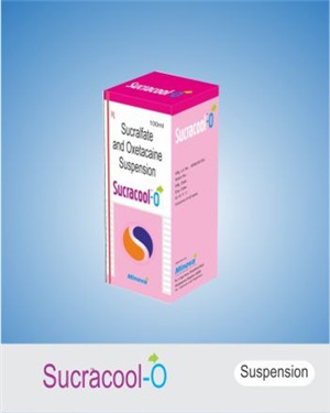 Sucracool-O Susp Ingredients: Sucralfate U.S.P. 1G.+ Ox- Etacaine. 20 Mg