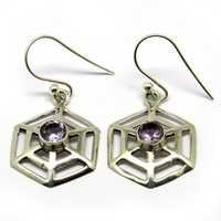Pure Perfection Purple Amethyst 925 Sterling Silver Earring Gender: Women